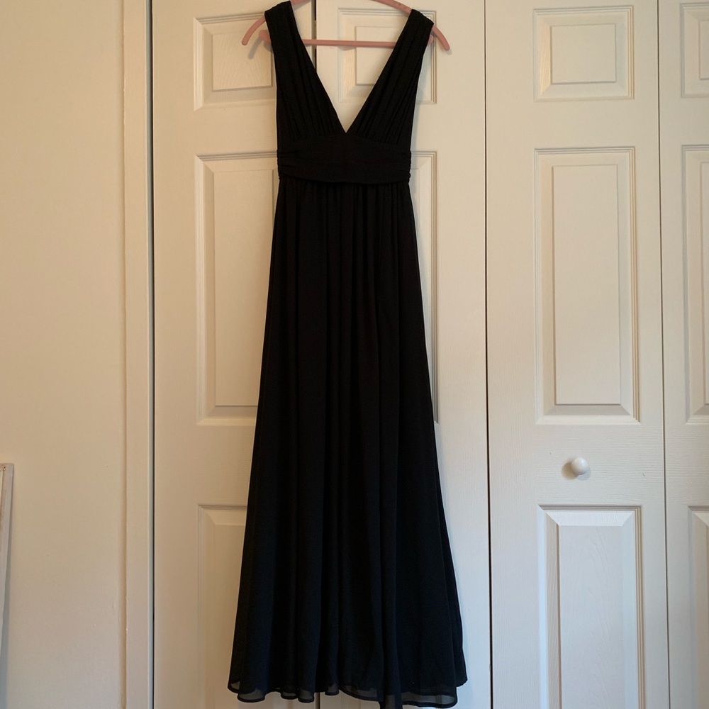 Lulus Heavenly Hues Black Maxi Dress